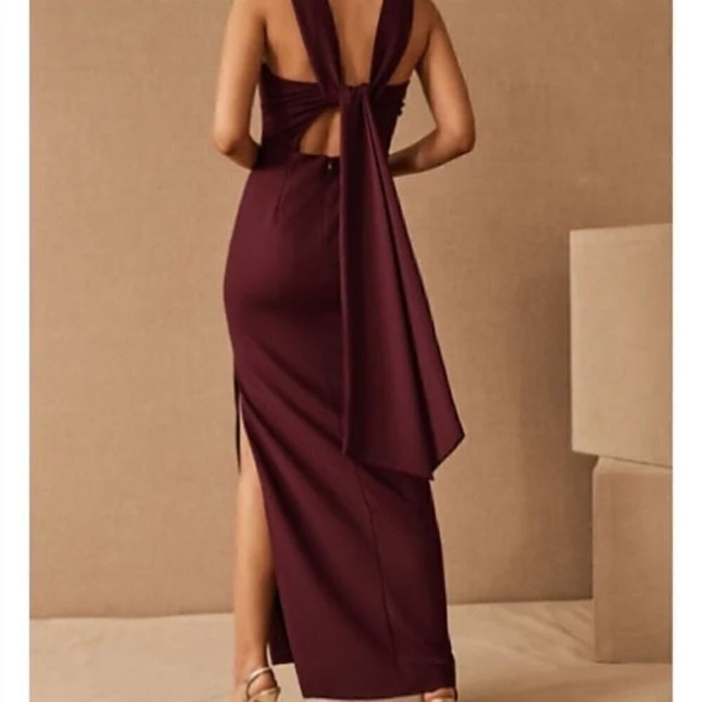 BHLDN London Crepe Dress in Wine Size 10